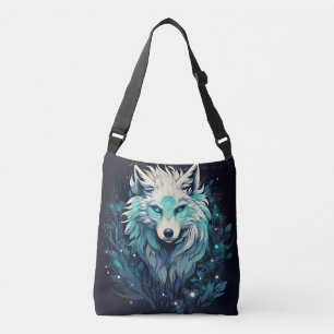 Bolso Cruzado Lobo silvestre lunar celeste