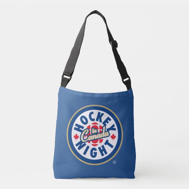 Bolso Cruzado Logo de la Noche de Hockey en Canadá (Anverso)