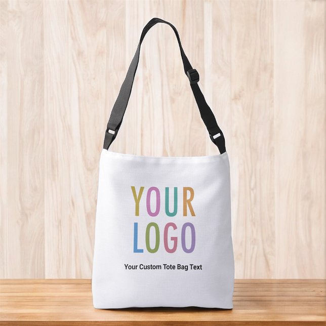 Bolso Cruzado Logotipo doble lateral Crossbody Bag Personalizado (MISOOK All-Over-Print White Crossbody Bag with Logo for Business)