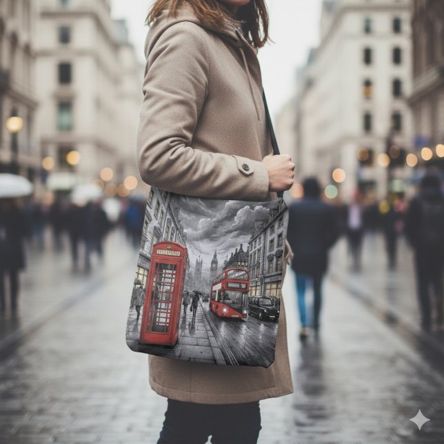 Bolso Cruzado Londres en invierno (I love London In Winter Tote Bag)