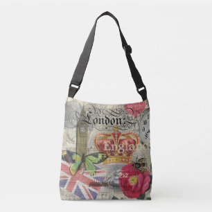 Bolso Cruzado Londres Inglaterra Arte Vintage de Viajes Europa