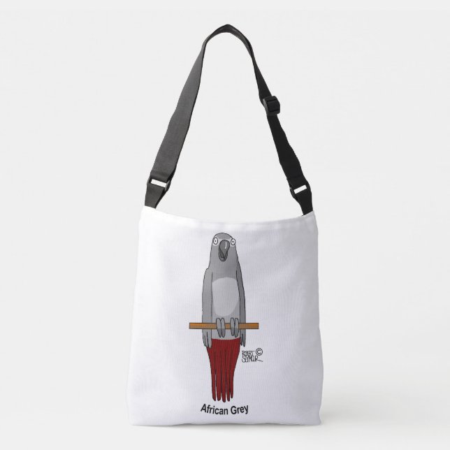 Bolso Cruzado Loro gris africano (Anverso)