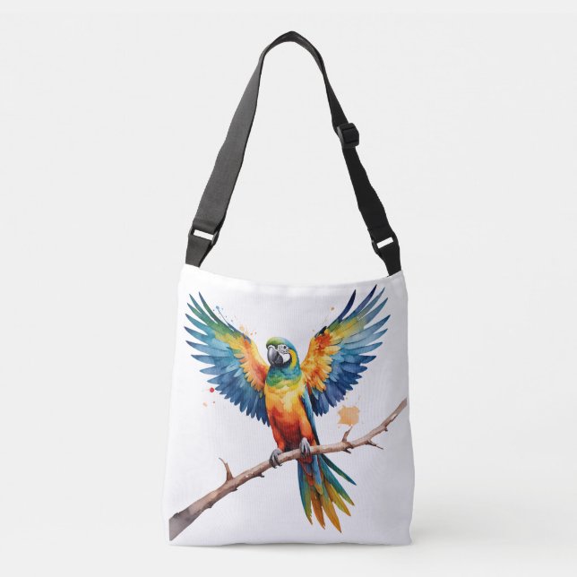 Bolso Cruzado Loro tropical (Anverso)