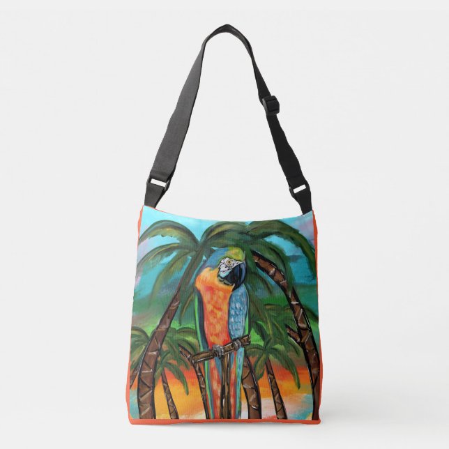 Bolso Cruzado Loros de Fiesta           (Anverso)