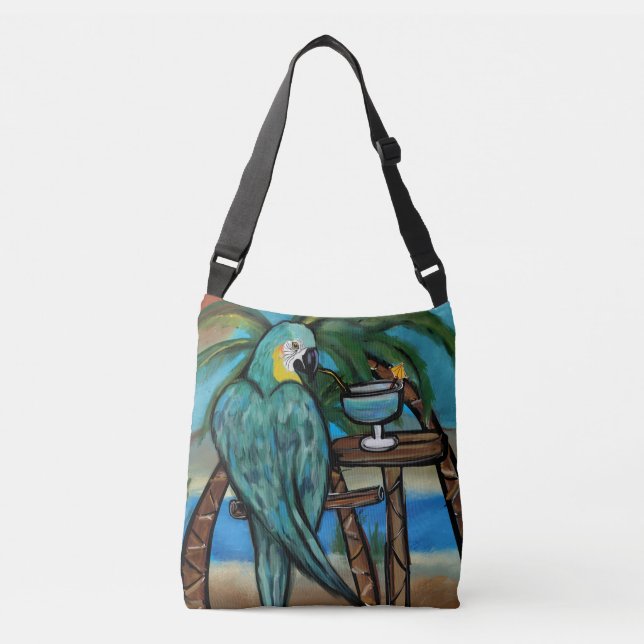 Bolso Cruzado Loros de fiesta (Anverso)