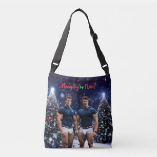 Bolso Cruzado Los árboles de Navidad brillantes de SlipperyJoe d