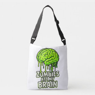 Bolso Cruzado "Los Zombies Se Comieron Mi Cerebro" Divertido Hal