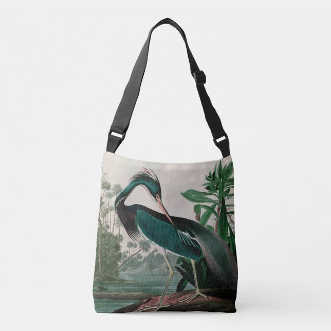 Bolso Cruzado Louisiana Heron Birds of America Audubon Print (Anverso)
