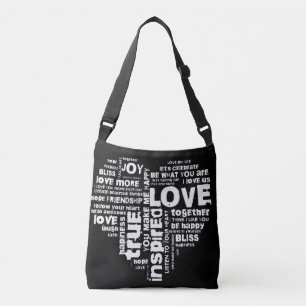 Bolso Cruzado Love Joy Inspiration Words Valentine Day