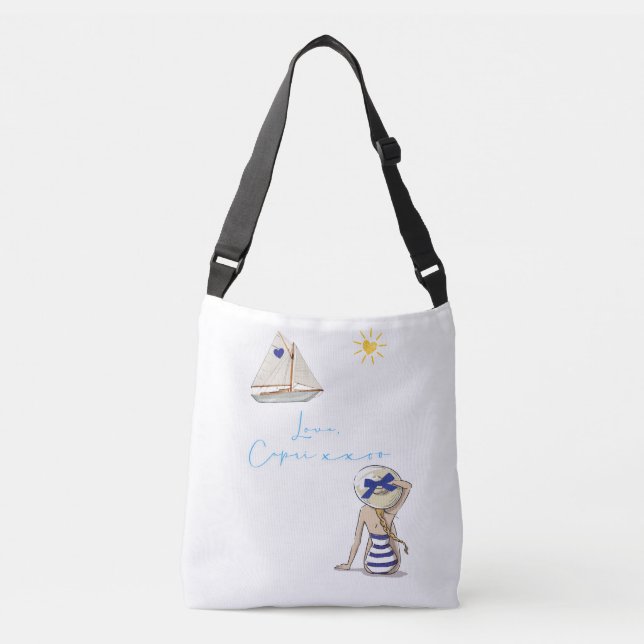 Bolso Cruzado Love Letter Design - Love, Capri xxoo (Anverso)