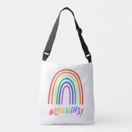 Bolso Cruzado Love Wins Fun Rainbow Text bag
