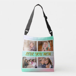 Bolso Cruzado Love You Mom 4-Photo Pastel