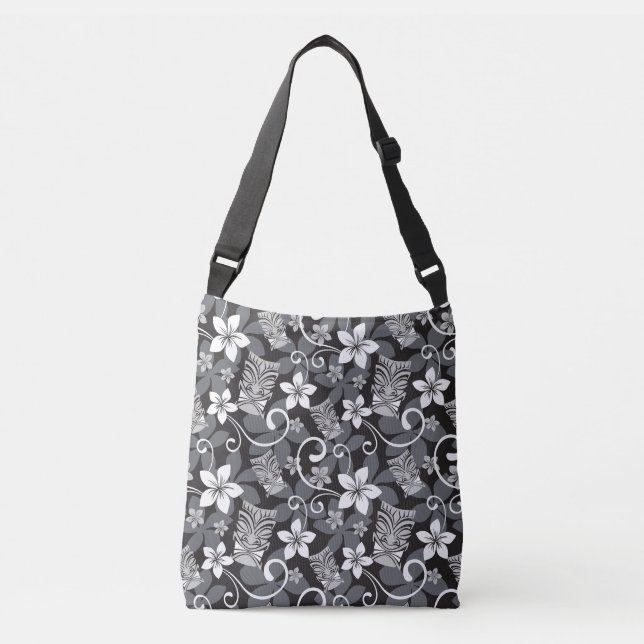BOLSO CRUZADO LUAU TIKI PATTERN (CHARCOAL) (Anverso)