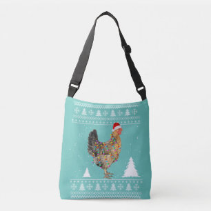 Bolso Cruzado Luces de pollo con Navidades de Santa Hat Pajamas