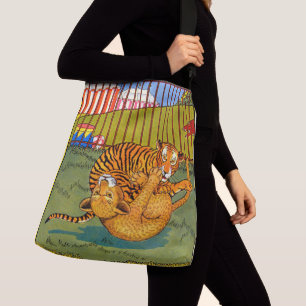 Bolso Cruzado lucha de tigres y leopardo