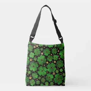Bolso Cruzado Lucky Shamrock Four-Leaf Clover Pattern