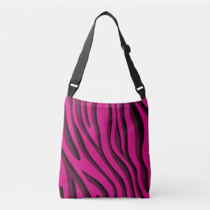 Bolso Cruzado Lujo suave Ola de cebra 3D rosa suave
