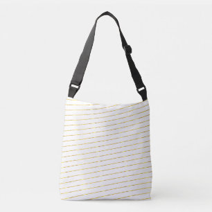 Bolso Cruzado Luminoso Faux Gold Striped Elegor Glamour Moderno