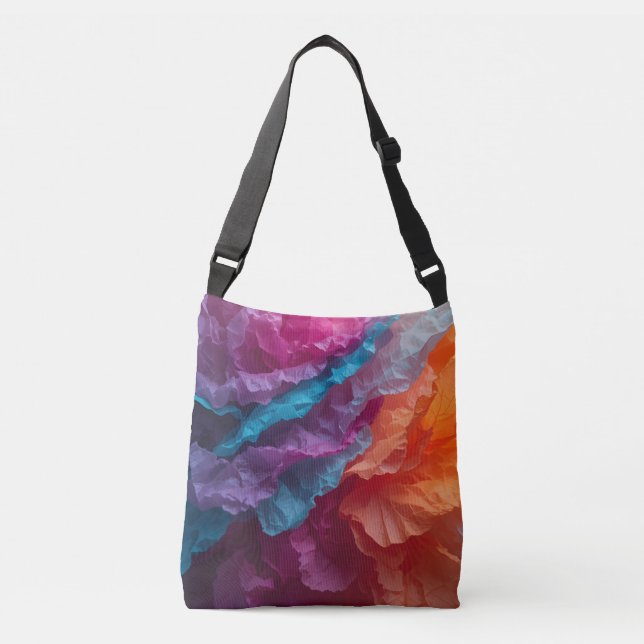 Bolso Cruzado Luminous Abstract Tissue Paper Layers (Anverso)