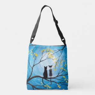 Bolso Cruzado Luna caprichosa con los gatos