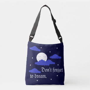 Bolso Cruzado Luna Estrellada con Nubes: Azul Oscuro