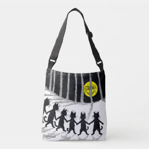 Bolso Cruzado Luna llena y gatos, Louis Wain