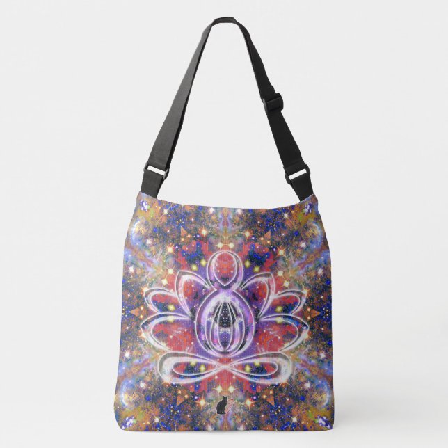 Bolso Cruzado Lustrous Zen Lotus (Anverso)
