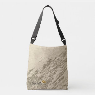 Bolso Cruzado Luxury Gold Champagne Purpurina Marble Añadir text