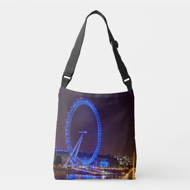 Bolso Cruzado Luz azul ojo de Londres en la noche (Anverso)