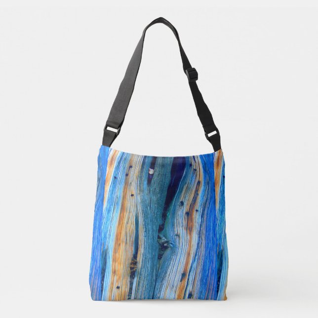 Bolso Cruzado madera azul rústica del enebro (Anverso)