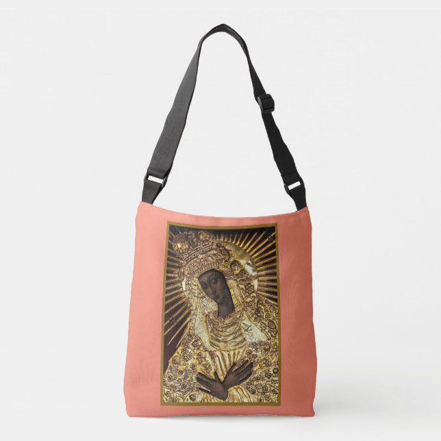 Bolso Cruzado MADONNA NEGRA en oro riza Crossbody Bag (Anverso)