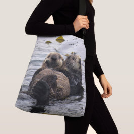 Bolso Cruzado Madre y cachorro de nutria marina