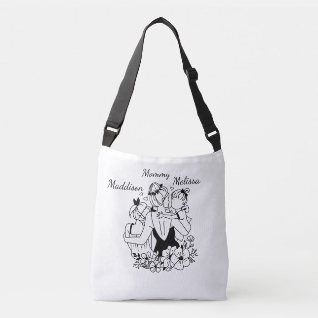 Bolso Cruzado Madres E Hijas Llenan Arte Con Nombres (Anverso)