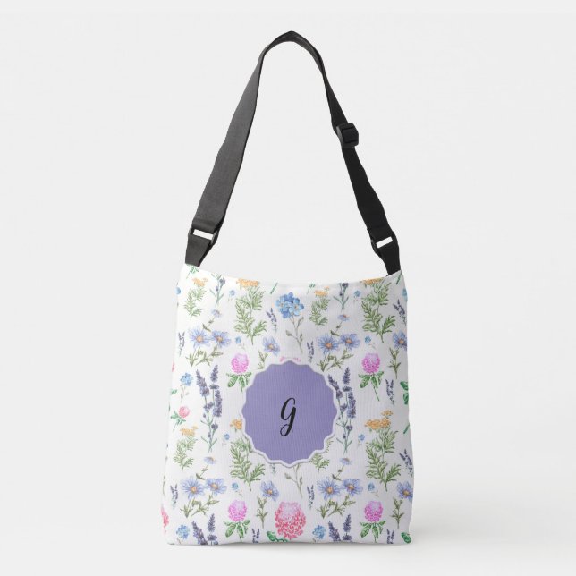 Bolso Cruzado Maestros florales de primavera personalizados (Anverso)
