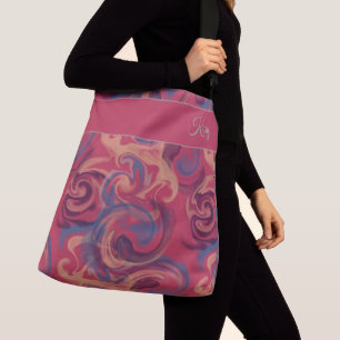 Bolso Cruzado Magenta y colorido cuerpo de color de agua girator