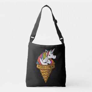 Bolso Cruzado Magnífico Chiste divertido de helados de unicornio