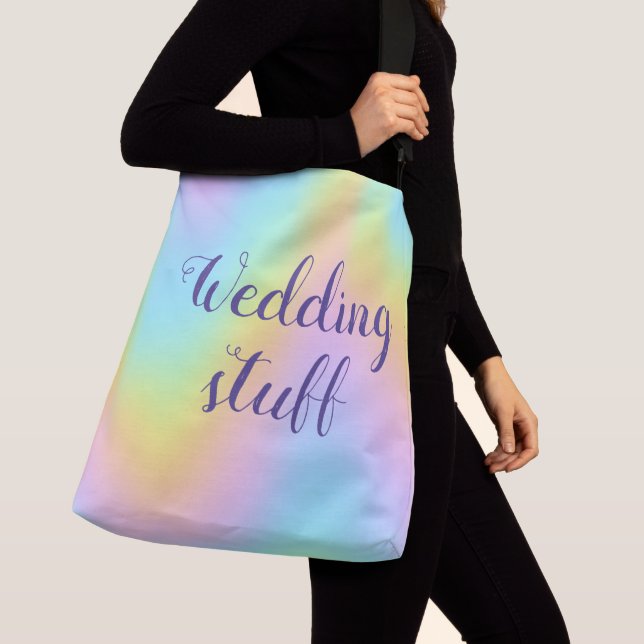 Bolso Cruzado Magnífico Pastel Arcoiris "Cosas Bodas" (Detalle)