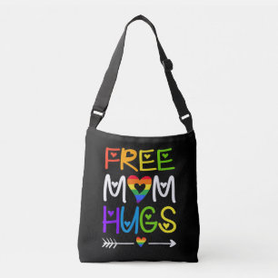Bolso Cruzado Mamá libre abraza el corazón arcoiris del mes de
