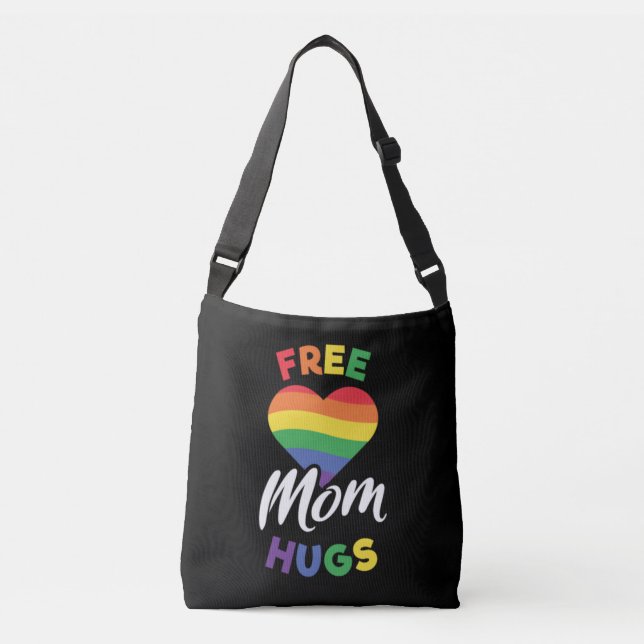 Bolso Cruzado Mamá libre abraza el orgullo gay LGBT el amor bise (Anverso)