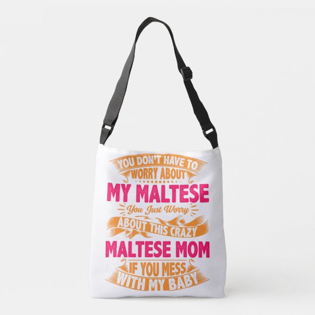 Bolso Cruzado Mamá maltesa loca (Reverso)