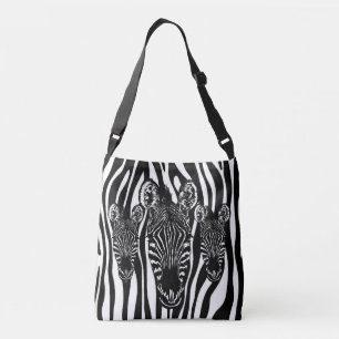 Bolso Cruzado Manada de cebra de moda en impresión de cebra
