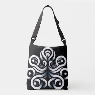 Bolso Cruzado Mandalá abstracto geométrico sagrado Zen minimalis