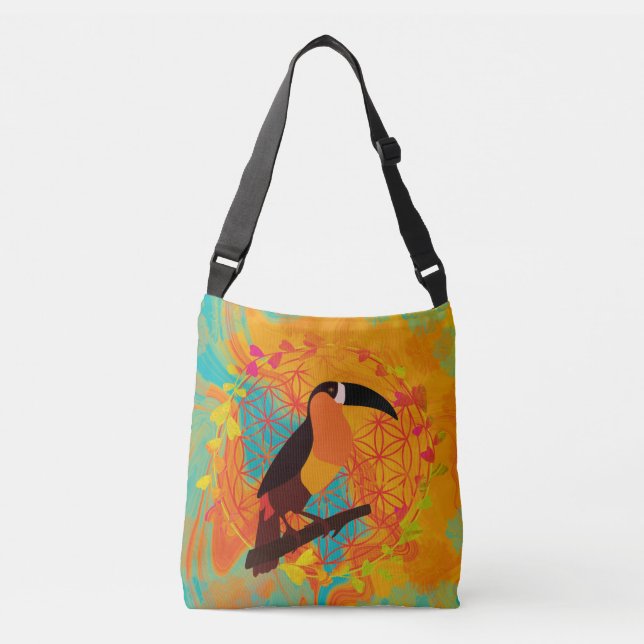Bolso Cruzado Mandala bird (Anverso)