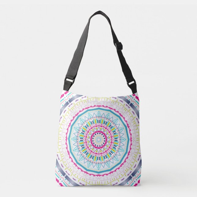Bolso Cruzado mandala colorida (Anverso)