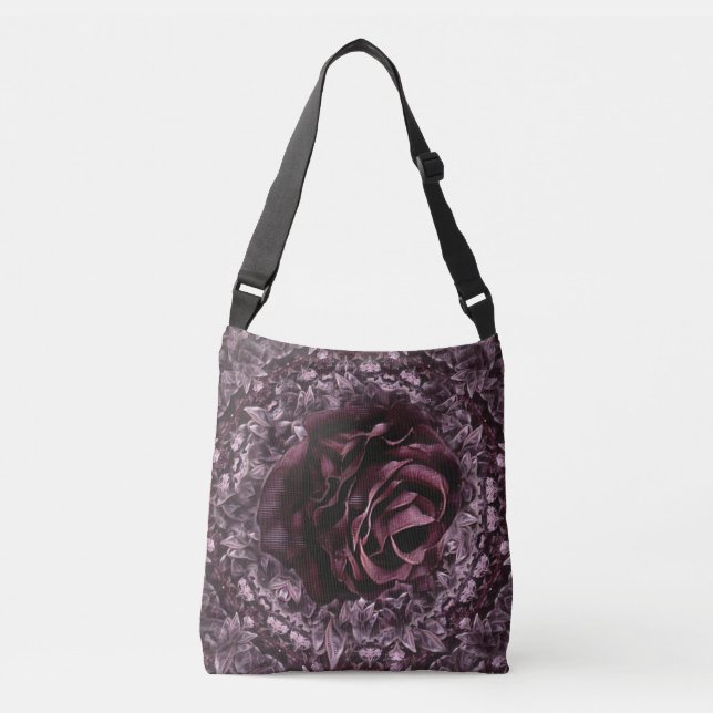 Bolso Cruzado Mandala de rosa  (Anverso)