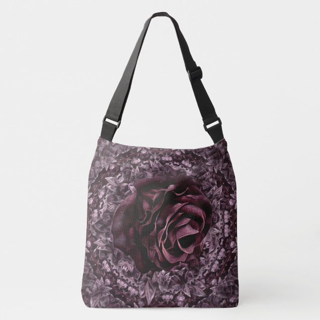 Bolso Cruzado Mandala de rosa  (Anverso)