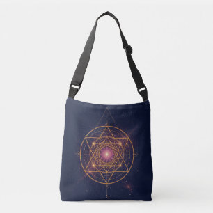 Bolso Cruzado Mandala Luminoso de Armonía Dorada