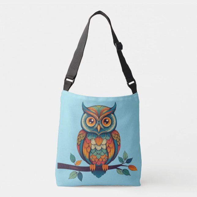 Bolso Cruzado Mandala Owl (Anverso)