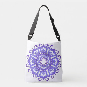 Bolso Cruzado Mandala. violeta floral