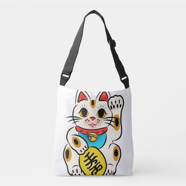Bolso Cruzado Maneki japonés neko gato afortunado (Anverso)
